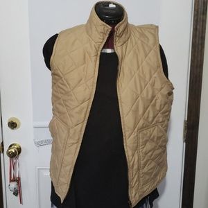 Chaps tan zip up vest